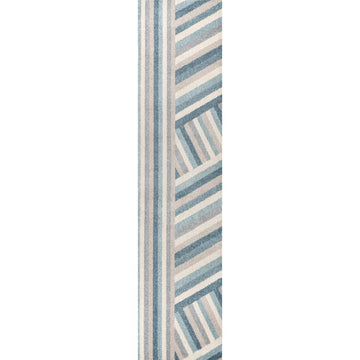Retro Rainbow Contemporary Stripe Area Rug